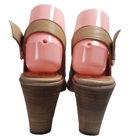 Barbara Barbieri Tan Open Toe Slingback Booties - Picture 6 of 12